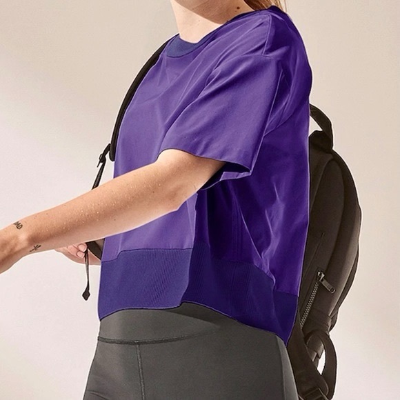 Athleta Zephyr Crop Tee - Picture 1 of 5